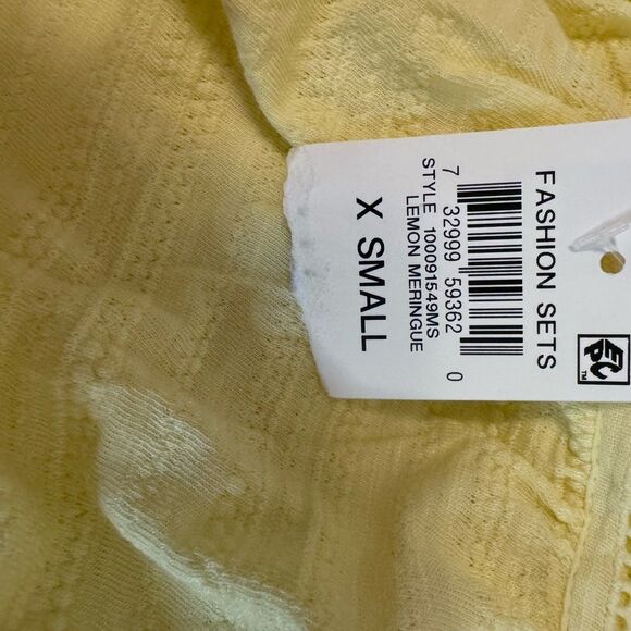 Style & Co Lemon Meringue Butter Yellow Tank Top Ruffled Strap Sz XS - Picture 6 of 6